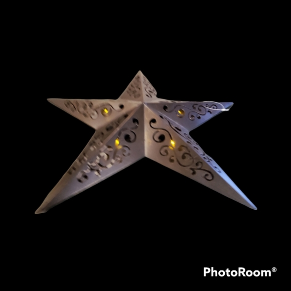 Decor Primitive Farmhouse Star Battery Operated Hanging Sign New Without tag - Picture 2 of 9